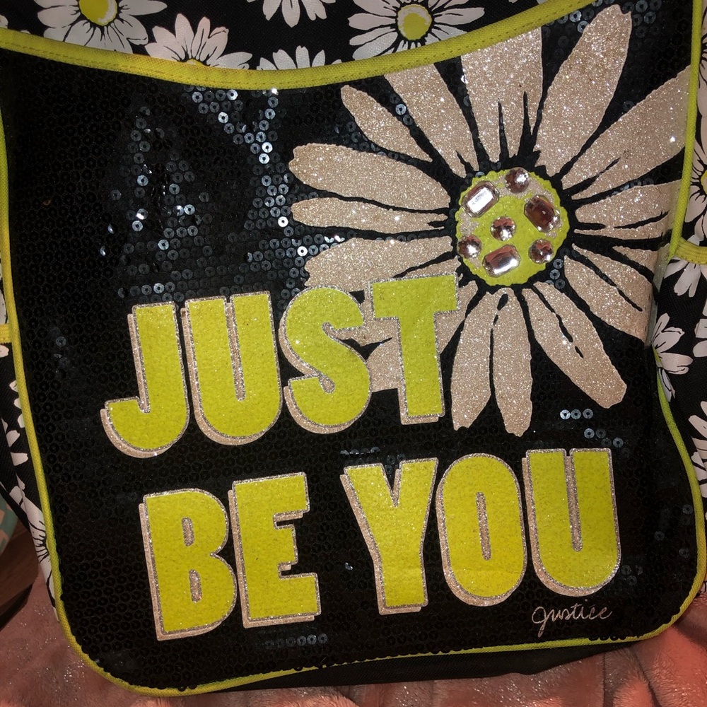 Justice, just be you crossbody backpack